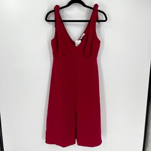 Cupcakes And Cashmere Empire Flare Midi Dress Sleeveless V-Neck Fuchsia Size 4 - Picture 1 of 10
